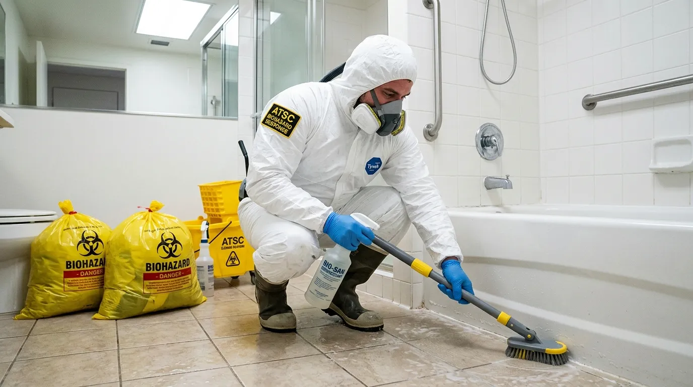 Decontamination equipment deployed for Blood Cleanup in Tiverton